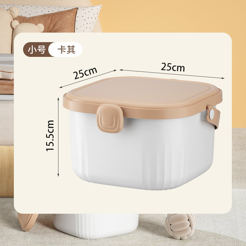 Children's toy storage bucket Household large-capacity assembled building block storage box Plastic handle with lid storage finishing box