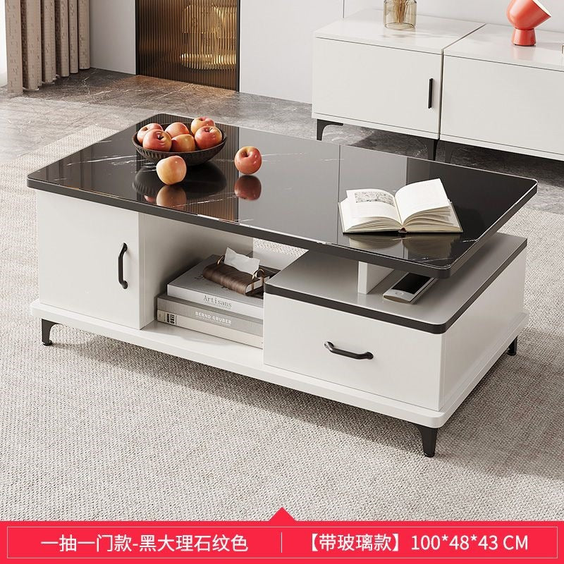 Coffee table for home living room tv cabinet light luxury minimalist modern small apartment tea table european style tempered glass table