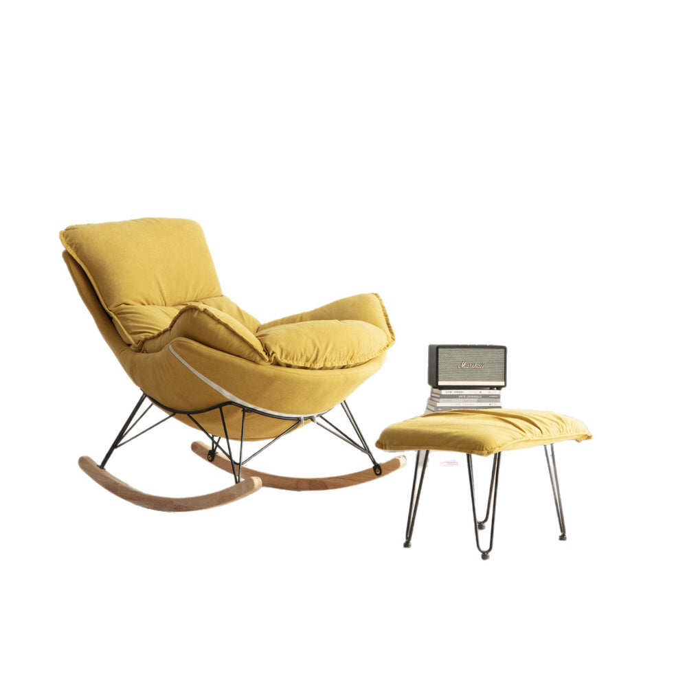 Scandinavian balcony casual chair for home rocking chair lobster chair living room nap lazy sofa chair technology cloth popular chair
