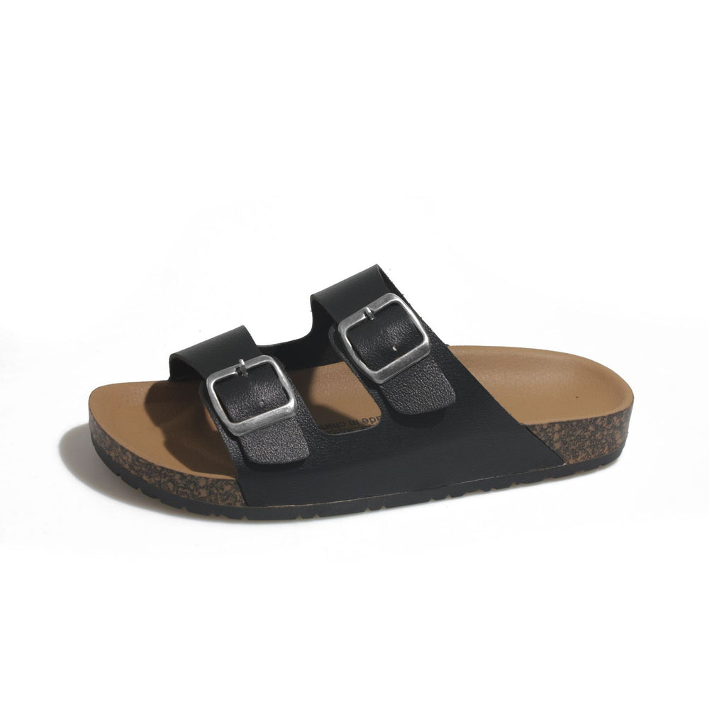 Men's birkenstock-inspired summer sandals: thick-soled, non-slip, casual unisex style with double buckle closure. perfect for outdoor wear, beach, and export