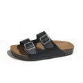 Men's birkenstock-inspired summer sandals: thick-soled, non-slip, casual unisex style with double buckle closure. perfect for outdoor wear, beach, and export