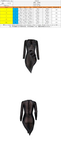 S390167 cross-border women's cut outsexy mesh hot diamond long-sleeved dress fashion one-step skirt for women