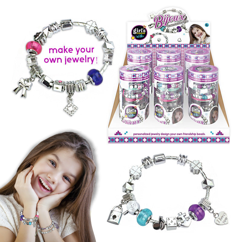 Cross-border  girl DIY bracelet beaded toy creative jewelry 6-12 year old girl bracelet beaded gift box