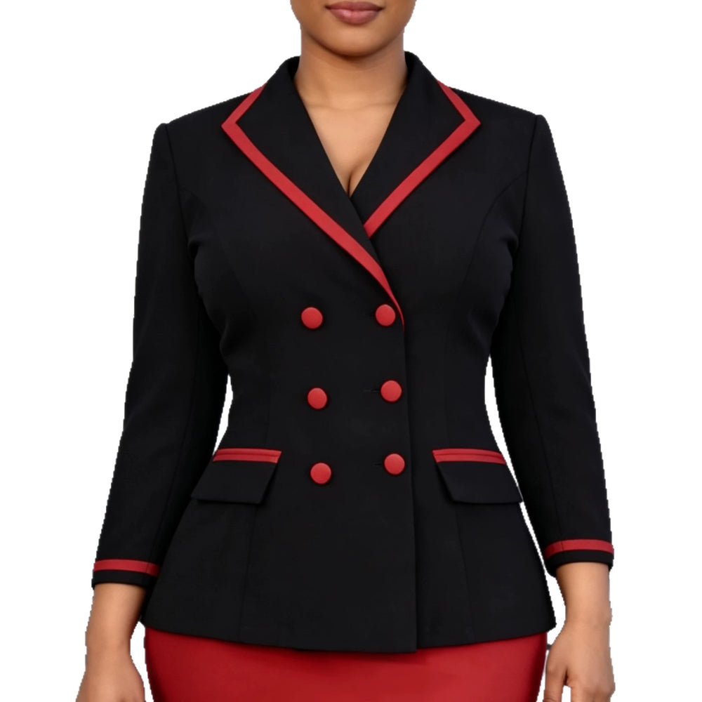 Autumnew arrivalpatchworkcontrast colorsuitoutwear waist slimming lookelegantwork clothingsuittops blazer