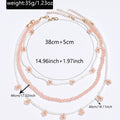 Flower beaded necklace wholesale european and american cross-border autumn and winter accessories multi-layered niche stylish women's rice bead sweater chain