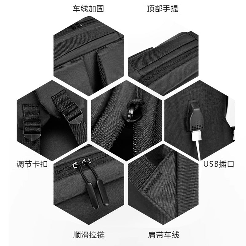 Computer Backpack Men's Premium Sense Large Capacity Backpack Men's Commuter Business Travel Backpack Casual School Bag