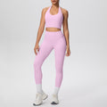 New halter neck backless high-waisted butt-lifting pocket pants activewear set - cloud-like comfort for casual outdoor running, fitness, and yoga