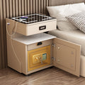 Smart bedside table with safe - all-in-one home bedside table safe, bluetooth speaker, smart home tech