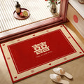 Non-slip foot mat wedding bathroom bathroom red absorbent mat diatom mud for home bathroom bathroom mat quick drying