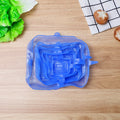 Silicone food storage lid set - 6 piece stretchable airtight bowl covers - food grade silicone reusable square lids