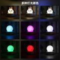 , ready-to-ship silicone rabbit night light – perfect for dorms, bedrooms, bedside ambiance, baby feeding, sleep companion, and eye protection