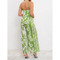 code new arrival  women's original fashion tropical floral v-neck cami jumpsuit