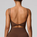 European and american new style camisole yoga top women's sexy backless shockproof sports bra running fitness activewear