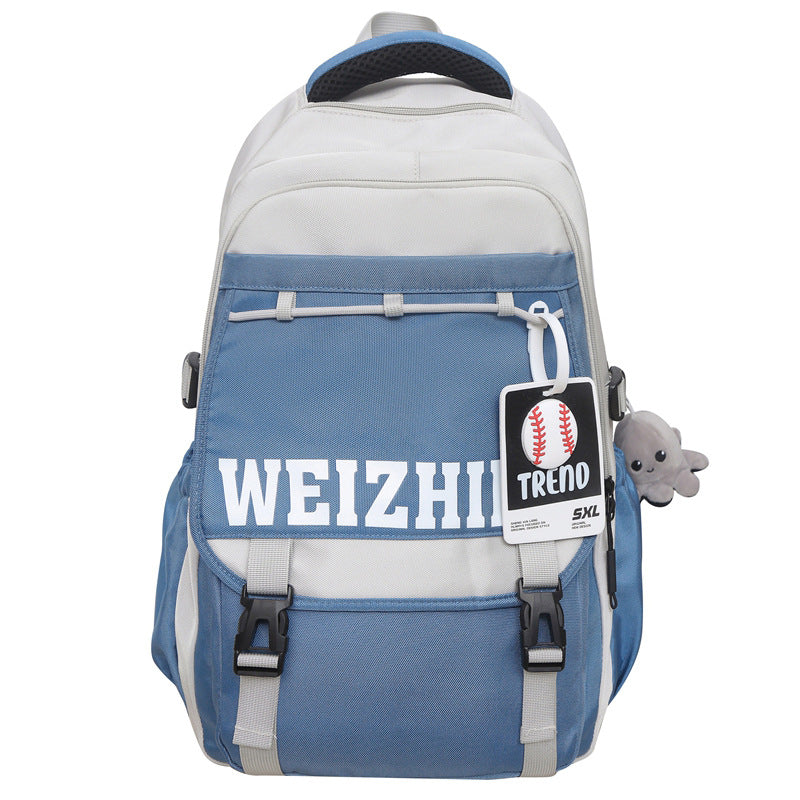 Cross-border new leisure junior and high school student schoolbags, men's and women's large-capacity strong and durable backpacks