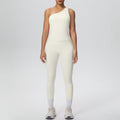 New arrival: barely-there feel, tight-fitting yoga set - one-shoulder, beautiful back, high-waisted, butt-lifting workout leggings - quick-dry running & fitness apparel