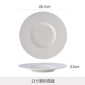 Simple ceramic frosted shallow plate dessert straw hat plate high-end for home salad deep plate tableware hotel commercial