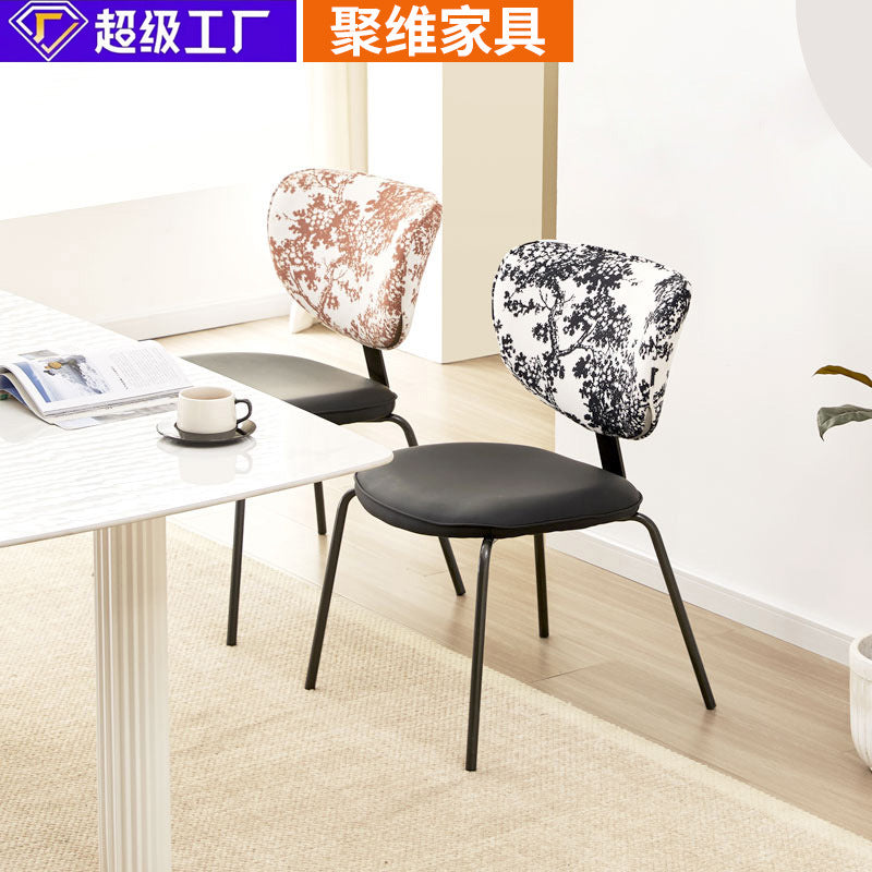 Factory direct wholesale: customizable italian minimalist modern chairs - nordic style light luxury dining chairs with backrest