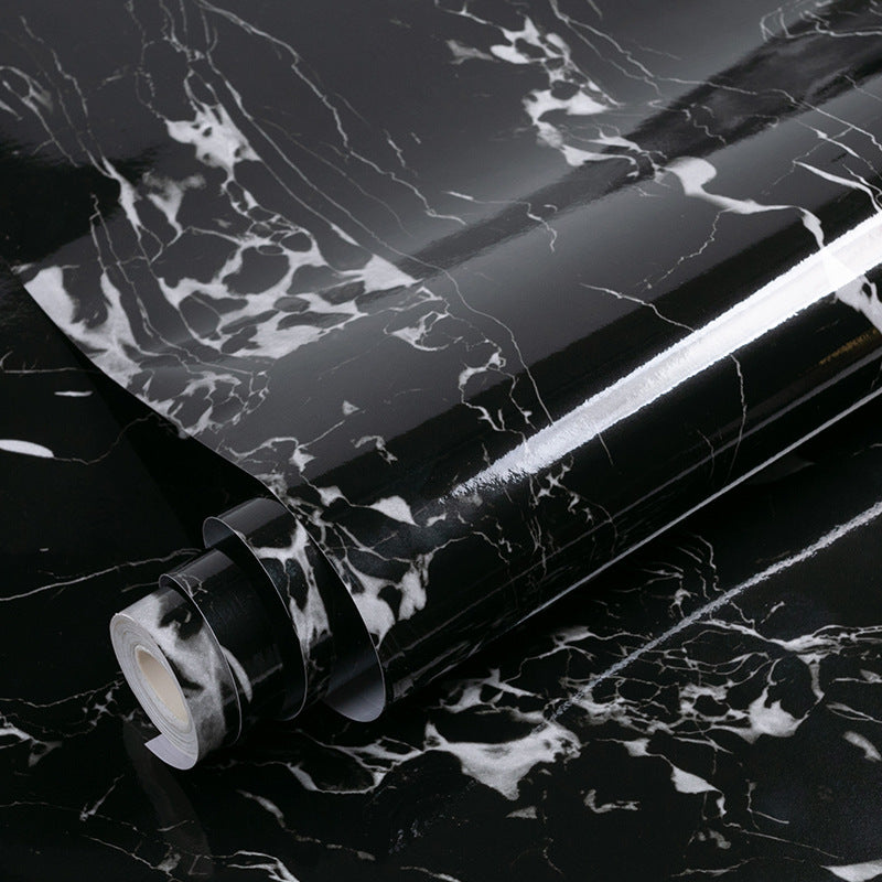 Cross-border Supply Desktop Stickers Marble Wallpaper Self-Adhesive Kitchen Oil-proof Stickers Furniture Renovation Stove Cabinet Stickers