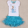 summer new korean style girls' dress, two-piece set, frozen series, dropshipping available