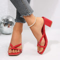 Plus size women's summer sandals & slippers for export - chunky heel, square toe, high heel, new  collection