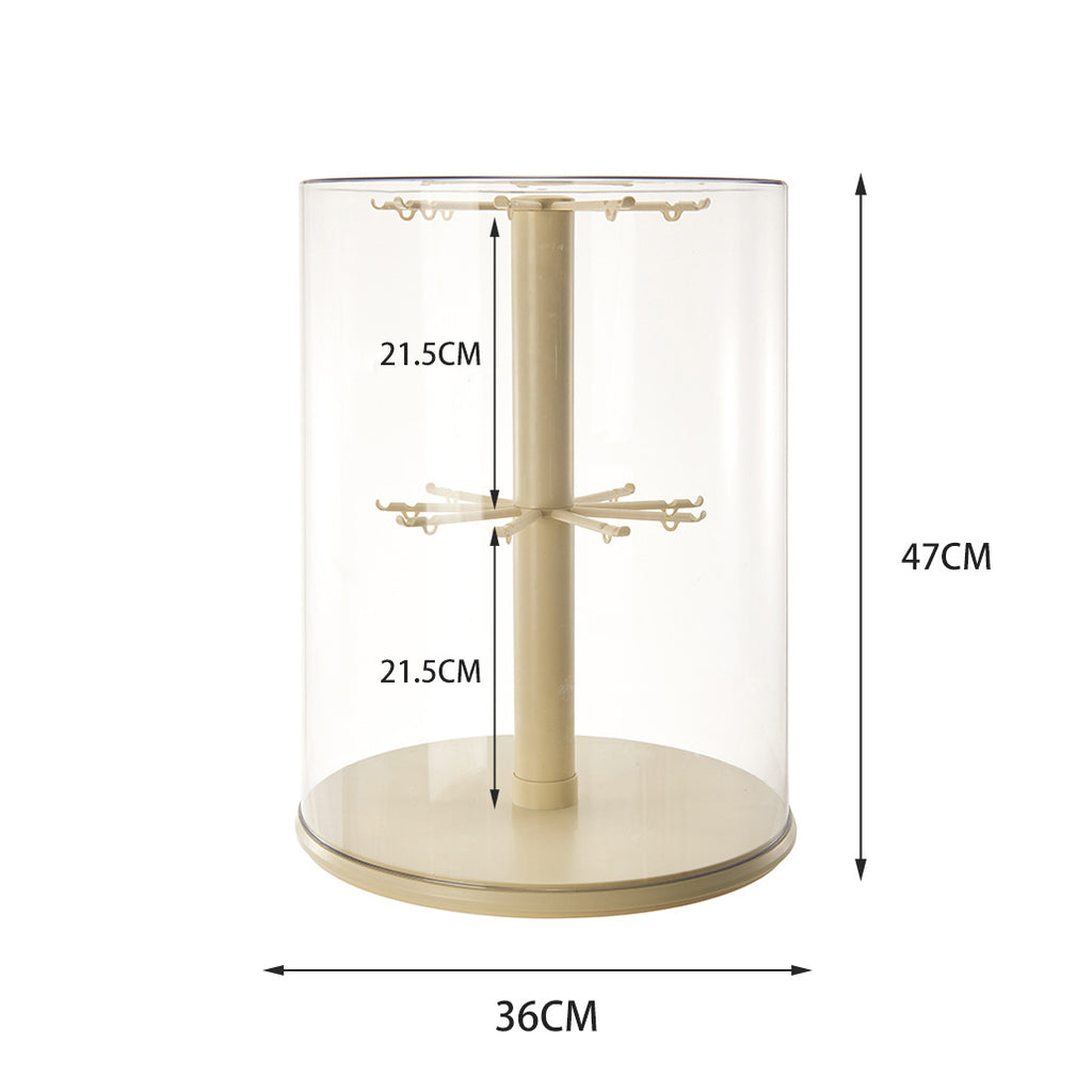 Rotating blind box figure storage display box transparent labubu plush doll rabub pendant display rack