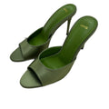 Mng green sandals: new summer 2026 collection - satin open-toe high heels, stiletto heel, and thong sandals for women's outdoor wear
