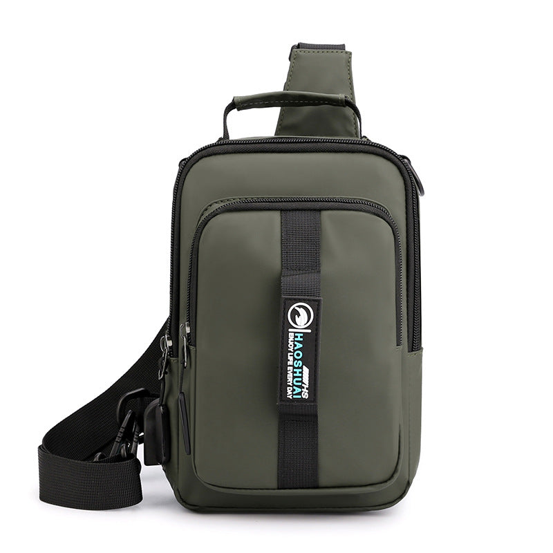 Factory direct sales new multi-functional men's breast bag fashion leisure shoulder messenger bag outdoor travel small bag