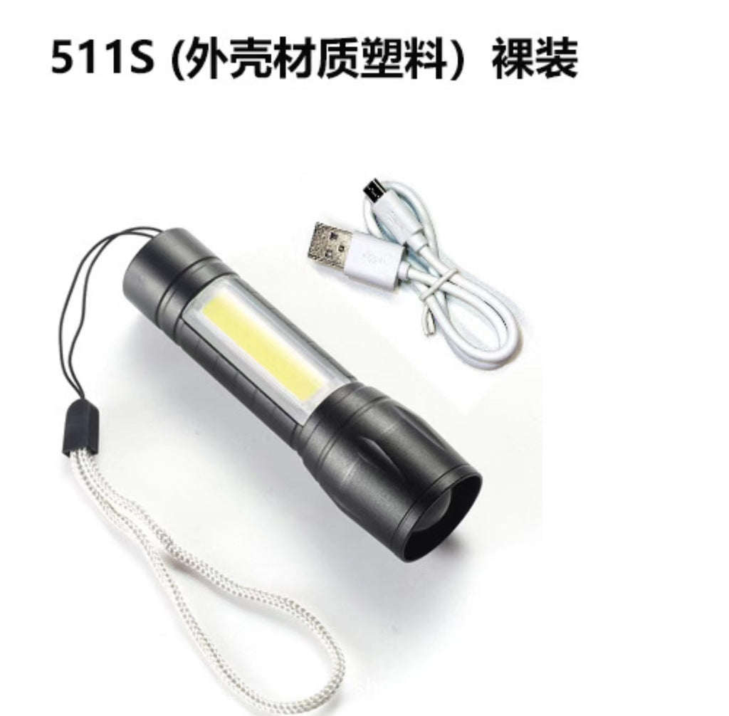 LED Mini Flashlight Long-lasting battery life Explosion-proof outdoor portable emergency lighting Outdoor USB charging