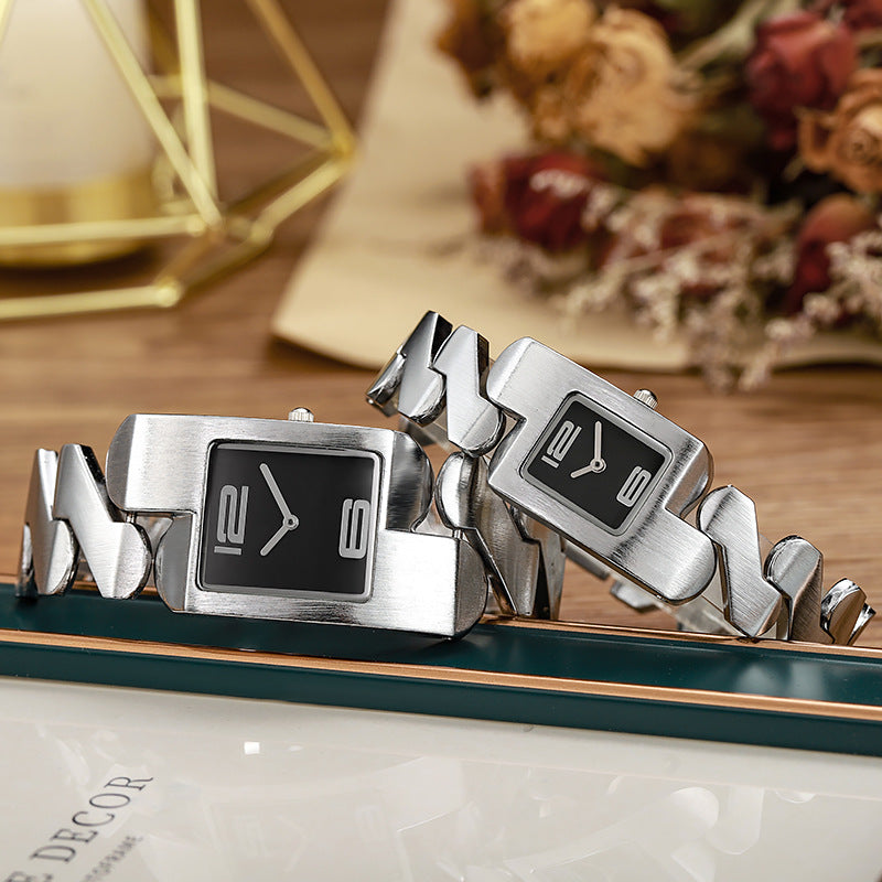 watch retro square couple quartz bracelet watch elegant accessible luxury fashion gold classic medieval watch
