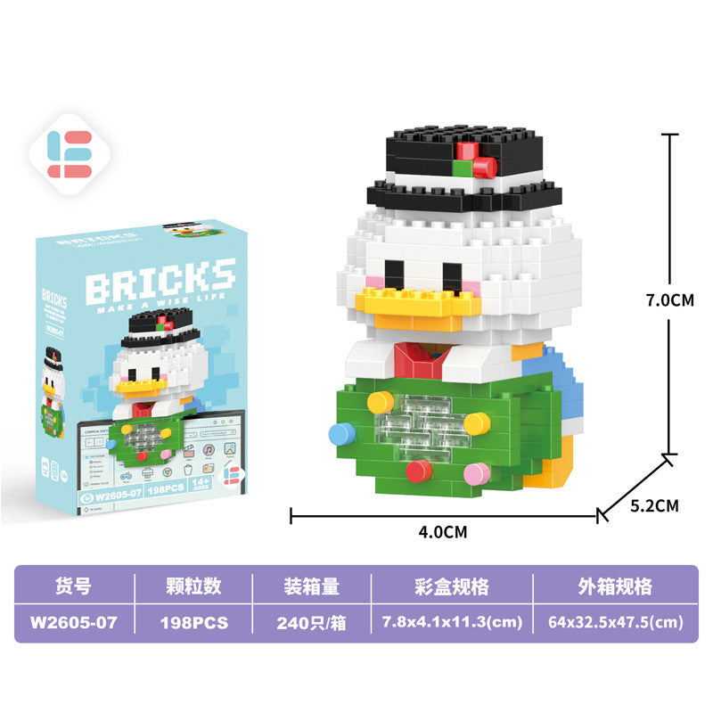 【customizable】micro building blocks children's educational puzzle assembly toy model ornament cartoon blind box gift