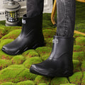 New men's waterproof and non-slip rain boots - short, kitchen work, fishing, car wash, trendy rubber overshoes