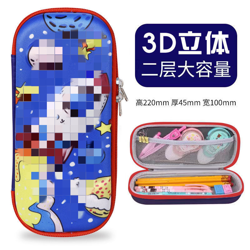 New 3D three-dimensional multi-functional stationery box, children's day gift for primary school students, cartoon large-capacity pencil case creativity