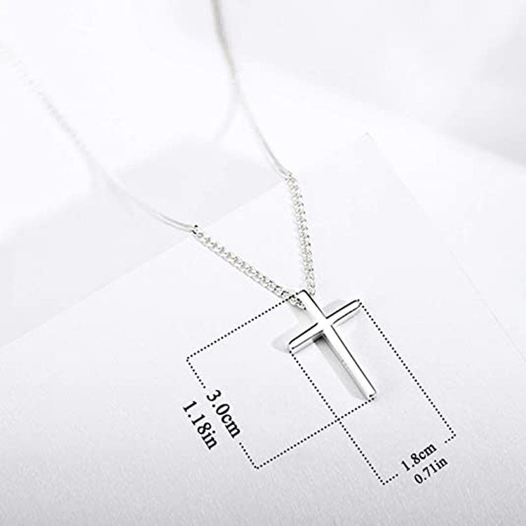 European and american cross-border new cross necklace for women, popular trendy simple ins pendant clavicle chain neck chain