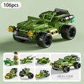 [6-in-1 building blocks] military off-road vehicle