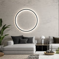 Minimalist chic large round wall sconce - stylish ambient lighting for living room backdrops, bedroom headboards, and more