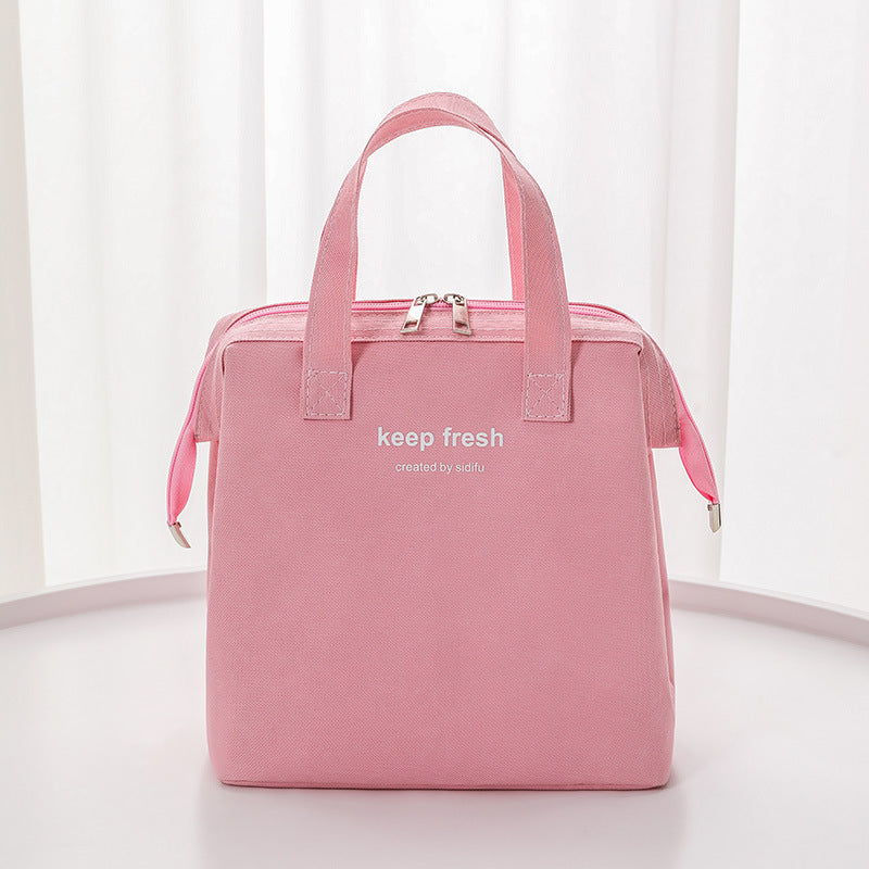 Oxford cloth bento bag, new student portable lunch bag, bring rice bag to work, large capacity thickened thermal insulation lunch box bag