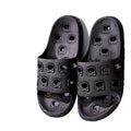 Cartoon 2025 new hollow-out slippers women's bathroom shower drain indoor home couple's cloud-like comfort slides men's