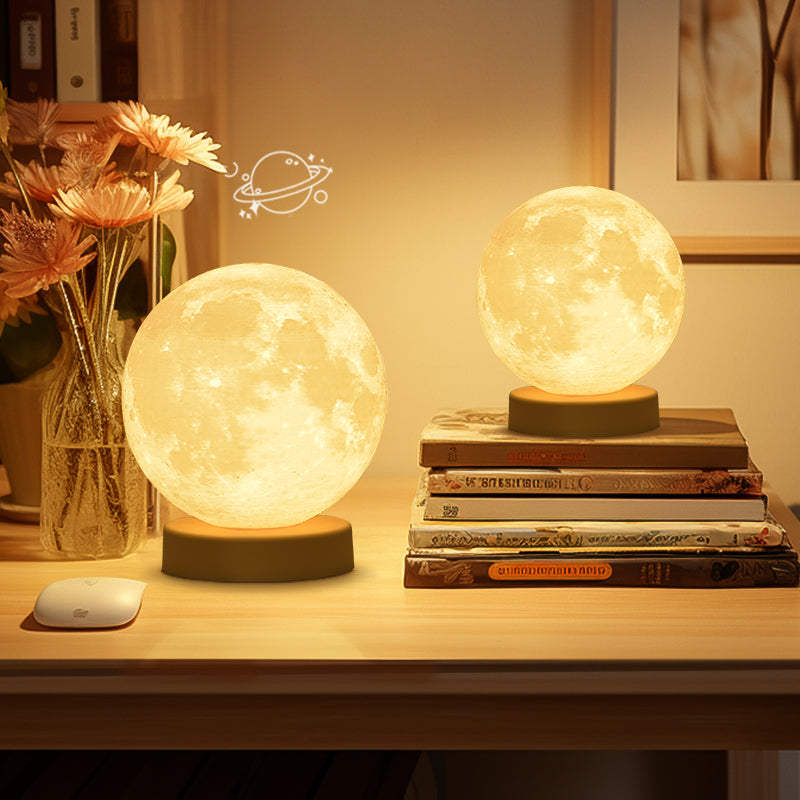 Desk lamp bedside lamp moon lamp moon ins girl gift atmosphere lamp romantic bedroom rechargeable night light 5u