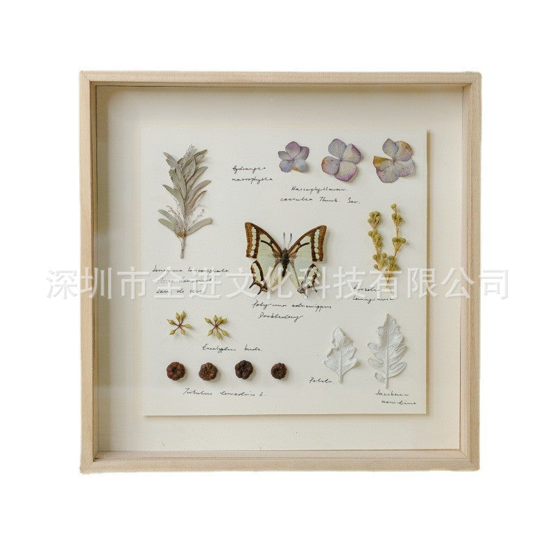 Dried Flowers Eternal Flowers Photo Frame Gifts Plant Specimens Insects Butterflies Animals Decorative Hanging Ornaments Glass Box Ideas