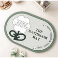 Daisy diatomaceous earth bath mat - absorbent, non-slip, quick-drying floor mat for home bathroom, toilet, and entryway