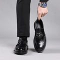 Genuine leather men's loafers - slip-on leather shoes for men - comfortable business casual style - slip-on leather shoes