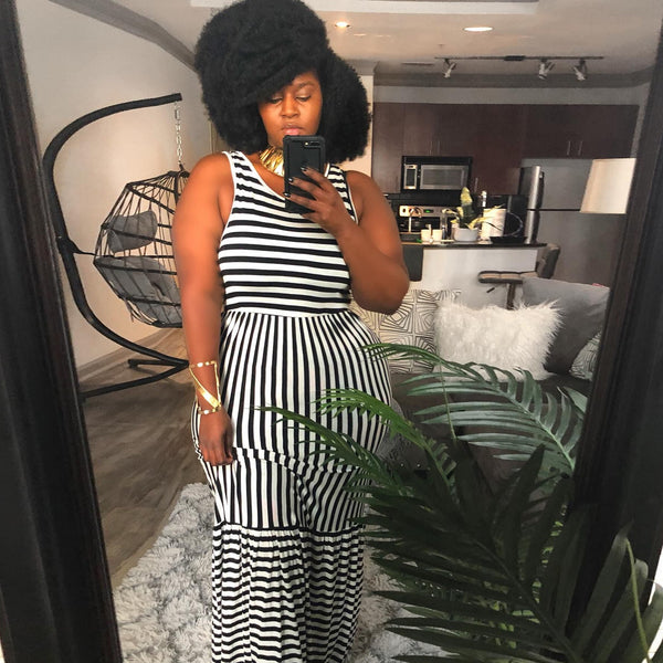 S10506 European and American, sexy, slim-fitting striped splicing large-size vest dress maternity dress