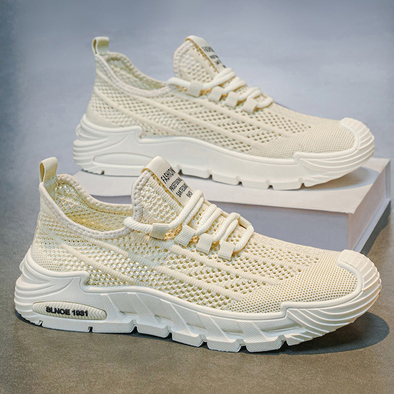 Men's summer lightweight mesh breathable sneakers - casual running shoes with soft soles, lightweight, trendy work shoes