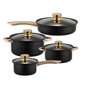 medical stone non-stick pan suit8pcsfor home frying pan milk pot soup pot combination pot cookware set