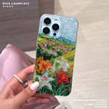 Orange lily flower suitable for iphone17promax mobile phone case glue glitter apple 16 anti-fall protective cover 15