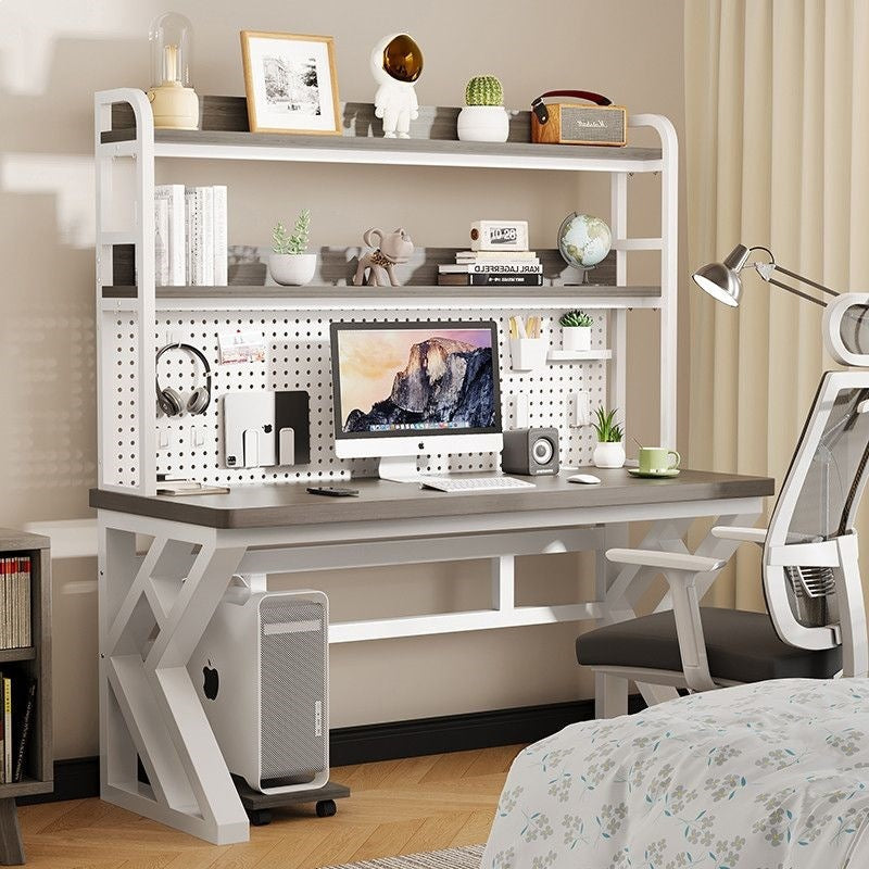 Computer desk home office desk bedroom student desk bookshelf all-in-one with pegboard simple storage study table