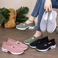 Exportplus sizespringnew arrival flying mesh shoes women's slip-on thick sole breathable casual shoes soft bottom cushion shoes women