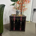 Storage coffee table living room retro leather box casual modern american country storage distressed coffee table log european style