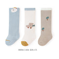 Babylon three-pair kidsstockings combed cotton breathable baby socks loose-top non-binding boneless over-the-knee socks