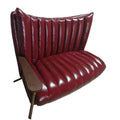 Casual chair first layer cowhide tea room owner chair medieval style oil wax leather single chair accessible luxuryretro double sofa chair